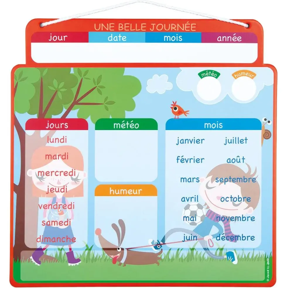 AGENDA MAGNETIQUE UNE BELLE JOURNEE - EN BOIS