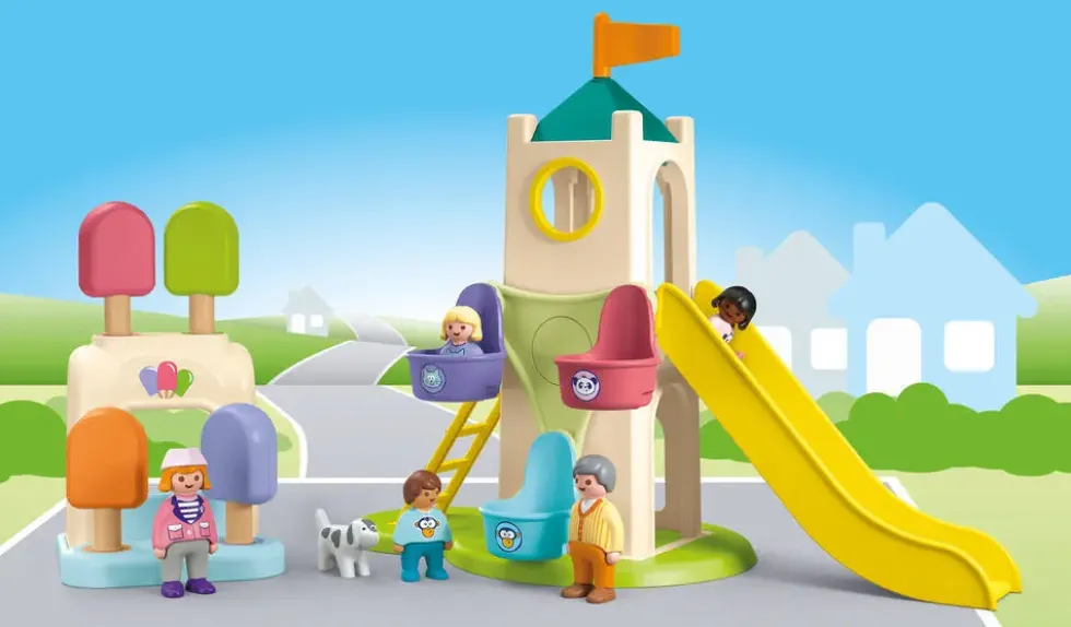 AIRE DE JEUX AVEC TOBOGGAN GEANT JUNIOR - 71703