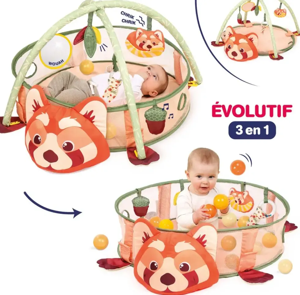 AIRE D'EVEIL PANDA ROUX