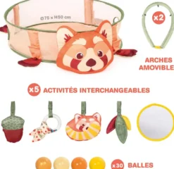 AIRE D'EVEIL PANDA ROUX