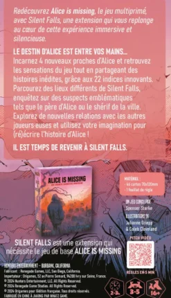 ALICE IS MISSING - EXT. SILENT FALLS