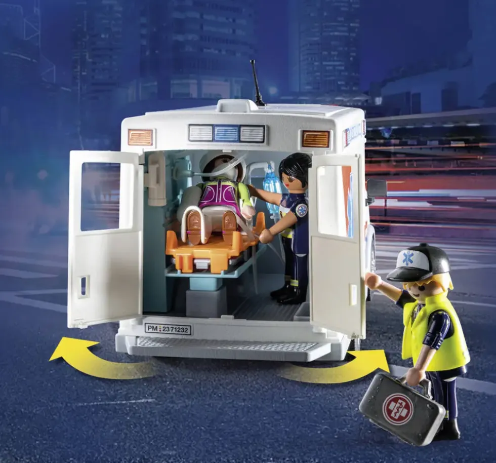 AMBULANCE AVEC ENFANT BLESSE - 71232