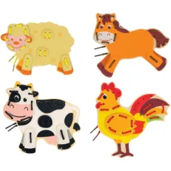 ANIMAUX EN BOIS A LACER