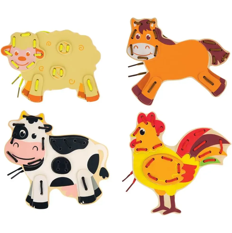 ANIMAUX EN BOIS A LACER