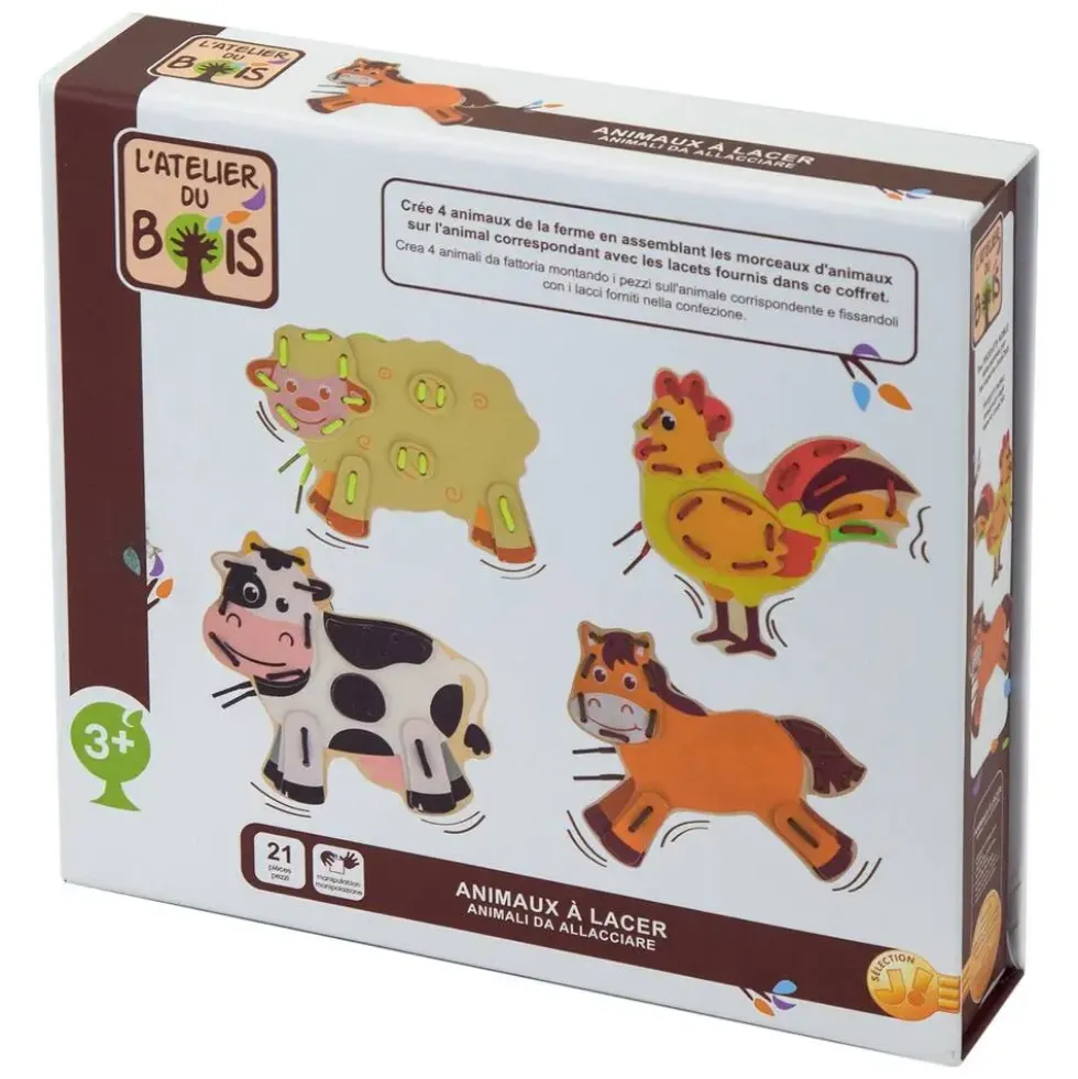 ANIMAUX EN BOIS A LACER
