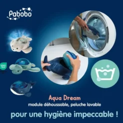 AQUA DREAM VEILLEUSE PROJECTEUR BALEINE POILS LONGS