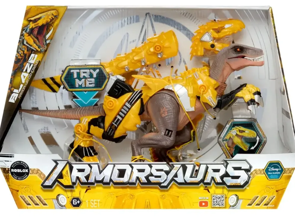 ARMOSAURS ARMOR-UP DINOSAUR- YELLOW RAPTOR - BLAZE