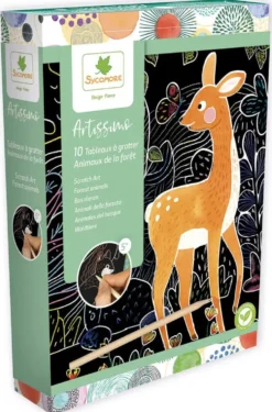 ARTISSIMO - PM SCRATCH ART - ANIMAUX DE LA FORET
