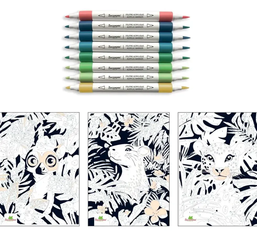 ARTISSIMO -S - FEUTRES ACRYLIQUES AU NUMERO - JUNGLE