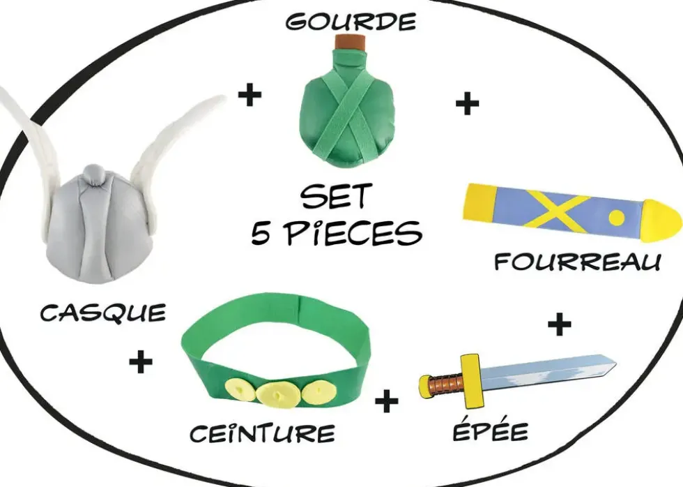 ASTERIX --SET 5 PIECES ASTERIX ENFANT