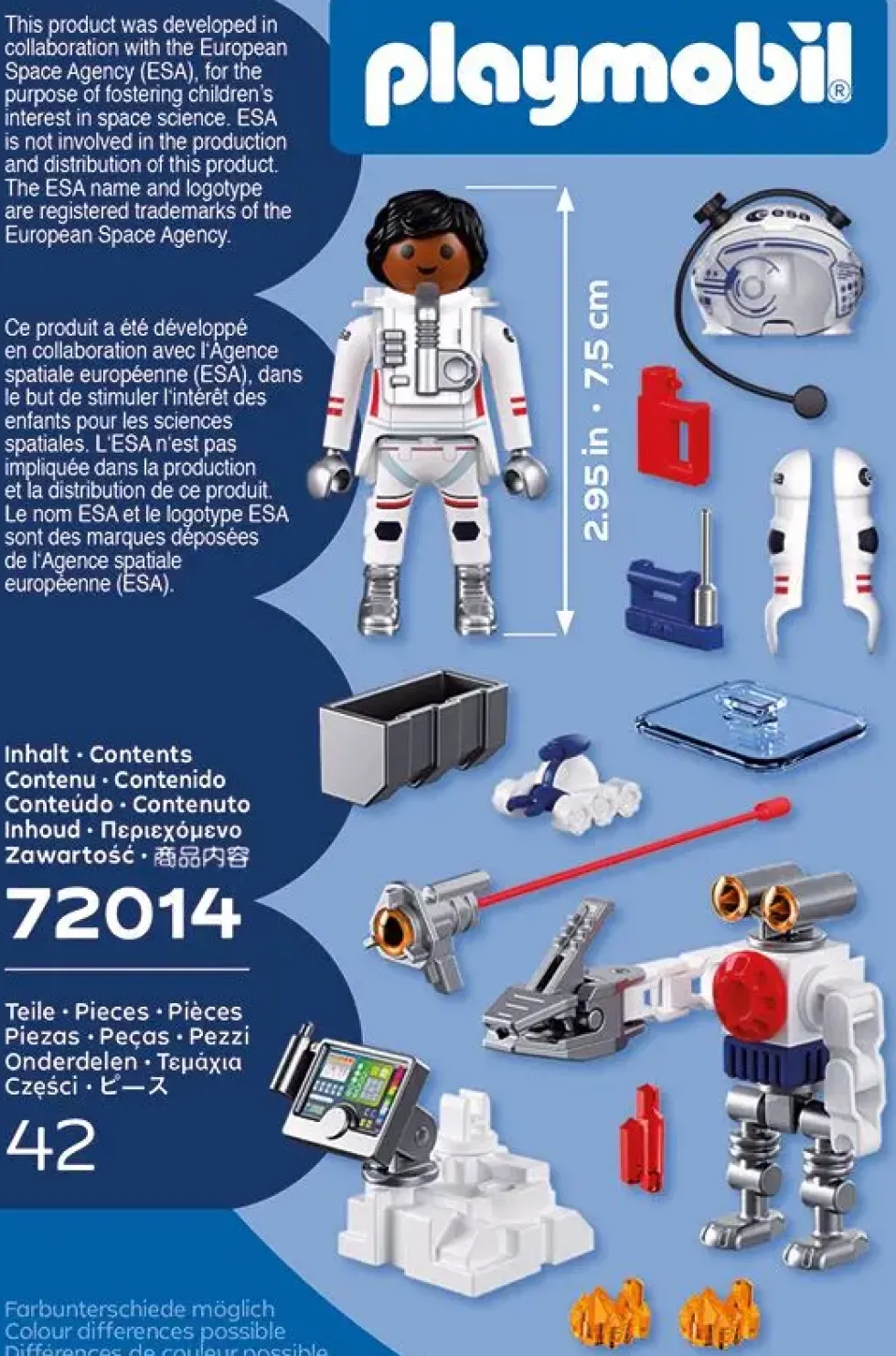 ASTRONAUTE DE L'ESA AVEC ROBOT 72014