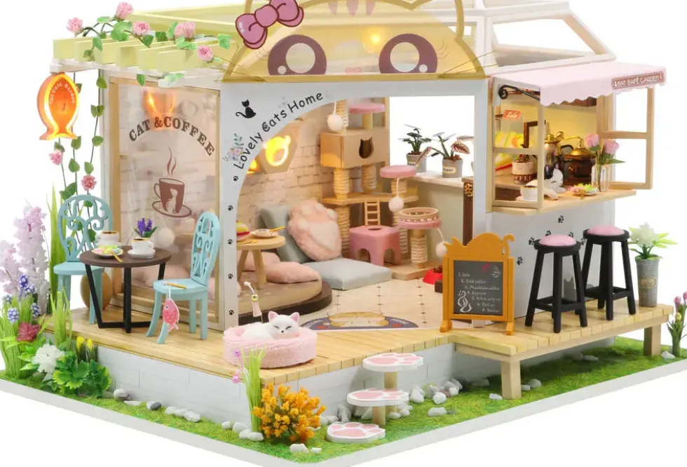 AU BONHEUR DES CHATS - MAISON MINIATURE A CONSTRUIRE
