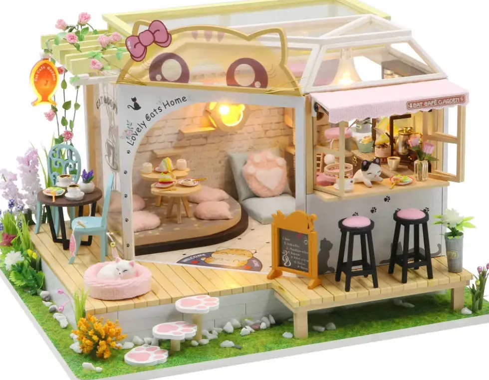 AU BONHEUR DES CHATS - MAISON MINIATURE A CONSTRUIRE