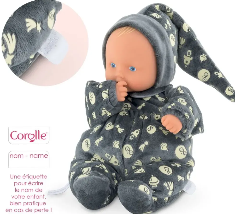 BABIPOUCE BRILLE DANS LA NUIT 28 CM - COROLLE MON DOUDOU