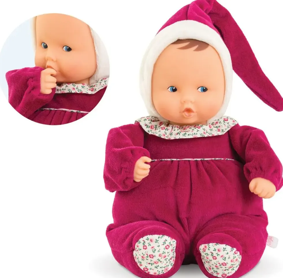 BABIPOUCE ROSE GRENADINE 28 CM - COROLLE MON DOUDOU