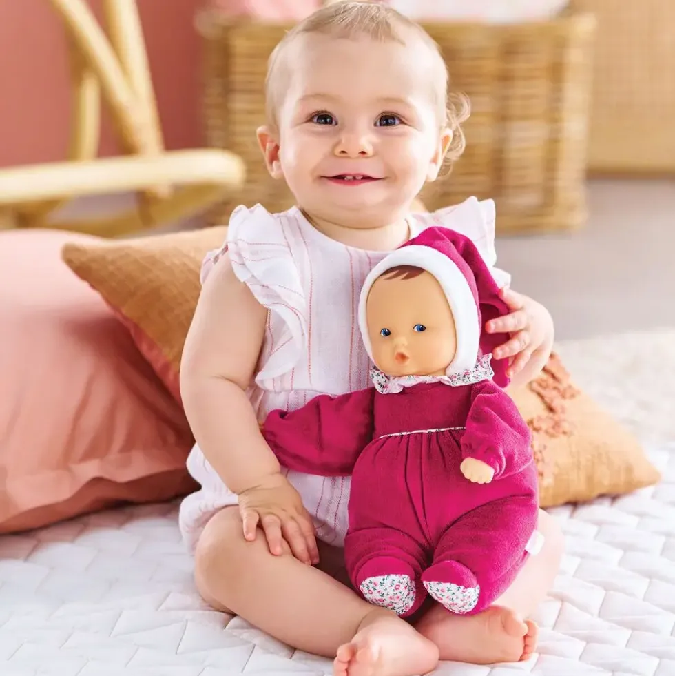 BABIPOUCE ROSE GRENADINE 28 CM - COROLLE MON DOUDOU