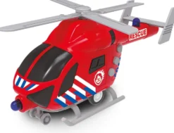 BABY CHALLENGE - HELICOPTERE DE SECOURS - 1:62 - VEHICULE FRICTION - ROUGE - SONORE ET LUMINEUX