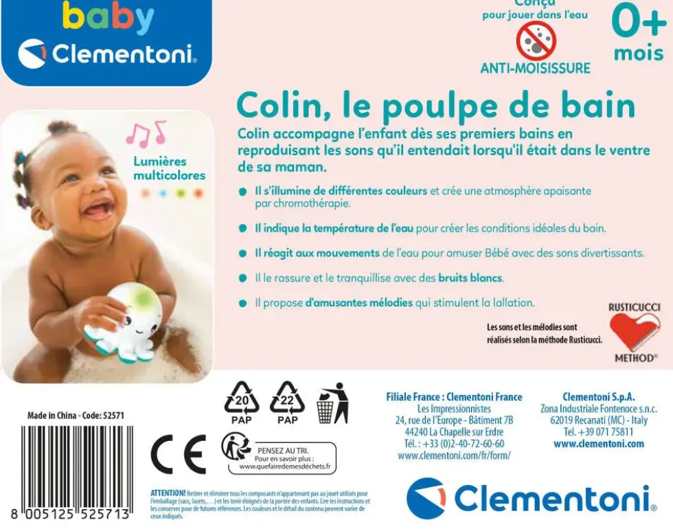 BABY CLEMENTONI - COLI LE POULPE DE BAIN - OCTO BABY