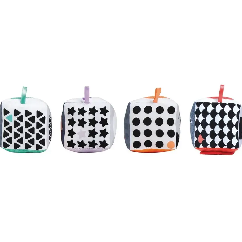 BABY CLEMENTONI - CUBES EN TISSU - NOIR ET BLANC