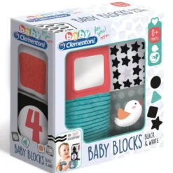 BABY CLEMENTONI - CUBES EN TISSU - NOIR ET BLANC