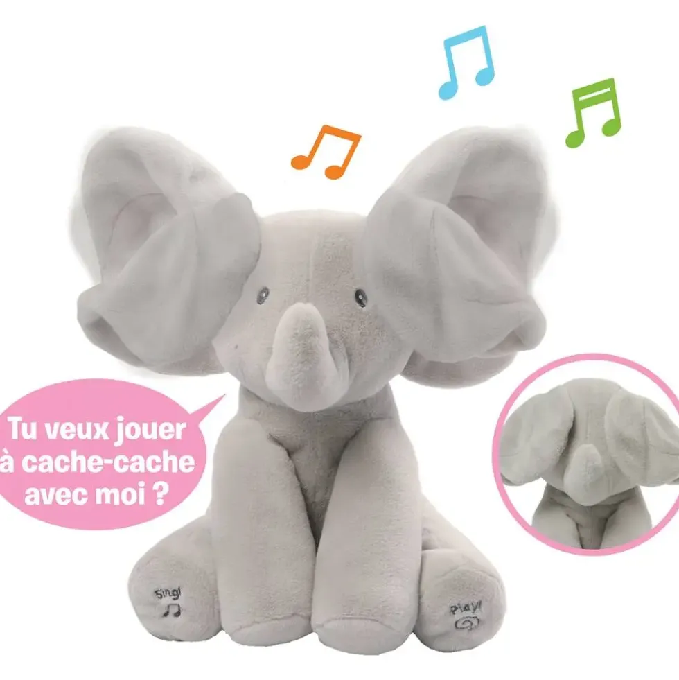BABY GUND - PELUCHE FLAPPY L'ELEPHANT 30 CM
