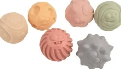 6 BALLES SOUPLES SENSORIELLES - DIAMETRE 6 CM