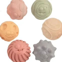 6 BALLES SOUPLES SENSORIELLES - DIAMETRE 6 CM