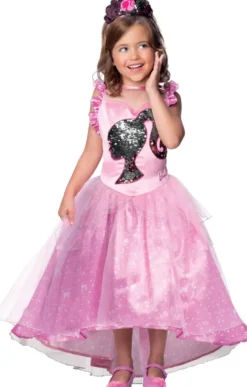 BARBIE - DEGUISEMENT LUXEPRINCESSE PAILLETTES -TAILLE S 3-4 ANS