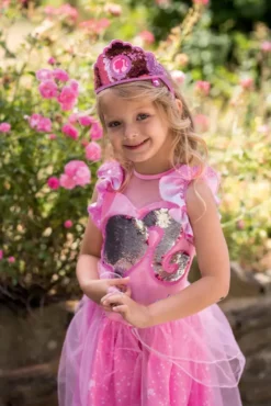 BARBIE - DEGUISEMENT LUXEPRINCESSE PAILLETTES -TAILLE S 3-4 ANS