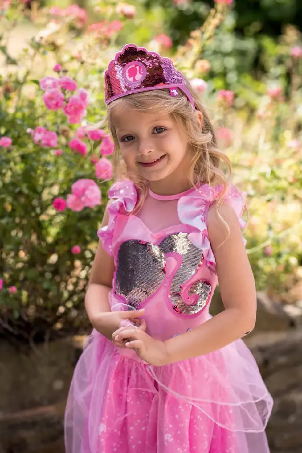 BARBIE - DEGUISEMENT LUXEPRINCESSE PAILLETTES -TAILLE S 3-4 ANS