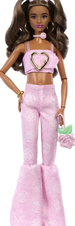 BARBIE DELUXE POUPEE STYLE TENUE ROSE COEUR