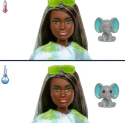 BARBIE - POUPEE CUTIE REVEAL SERIE JUNGLE AVEC ELEPHANT