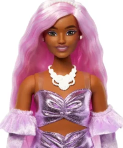 BARBIEPOUPEE DELUXE STYLE ROBE ROSE SATINE