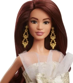 BARBIE - POUPEE JOYEUX NOEL CHATAIN