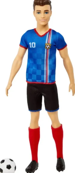 BARBIE-POUPEE KEN FOOTBALLEUR CHEVEUX COURTS N° 10