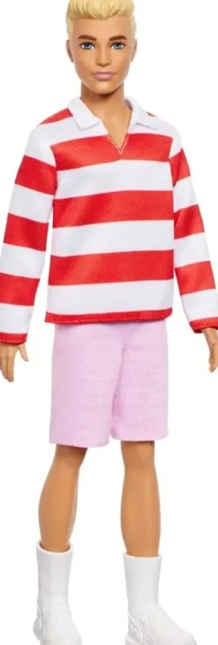 BARBIE - POUPEE KEN POLO ROUGE ET BLANC