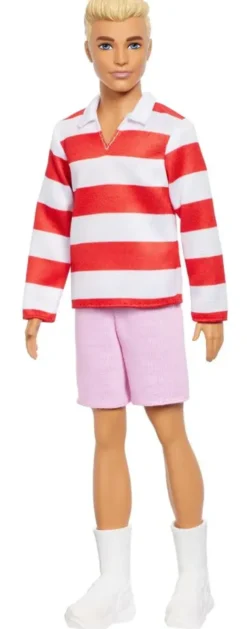 BARBIE - POUPEE KEN POLO ROUGE ET BLANC