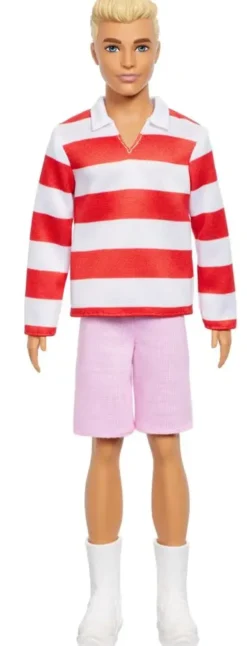 BARBIE - POUPEE KEN POLO ROUGE ET BLANC
