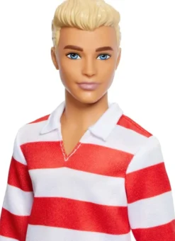 BARBIE - POUPEE KEN POLO ROUGE ET BLANC