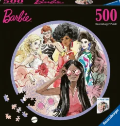 BARBIE -PUZZLE ROND 500 PIECESL'ICONE DU STYLE DEPUIS 1959