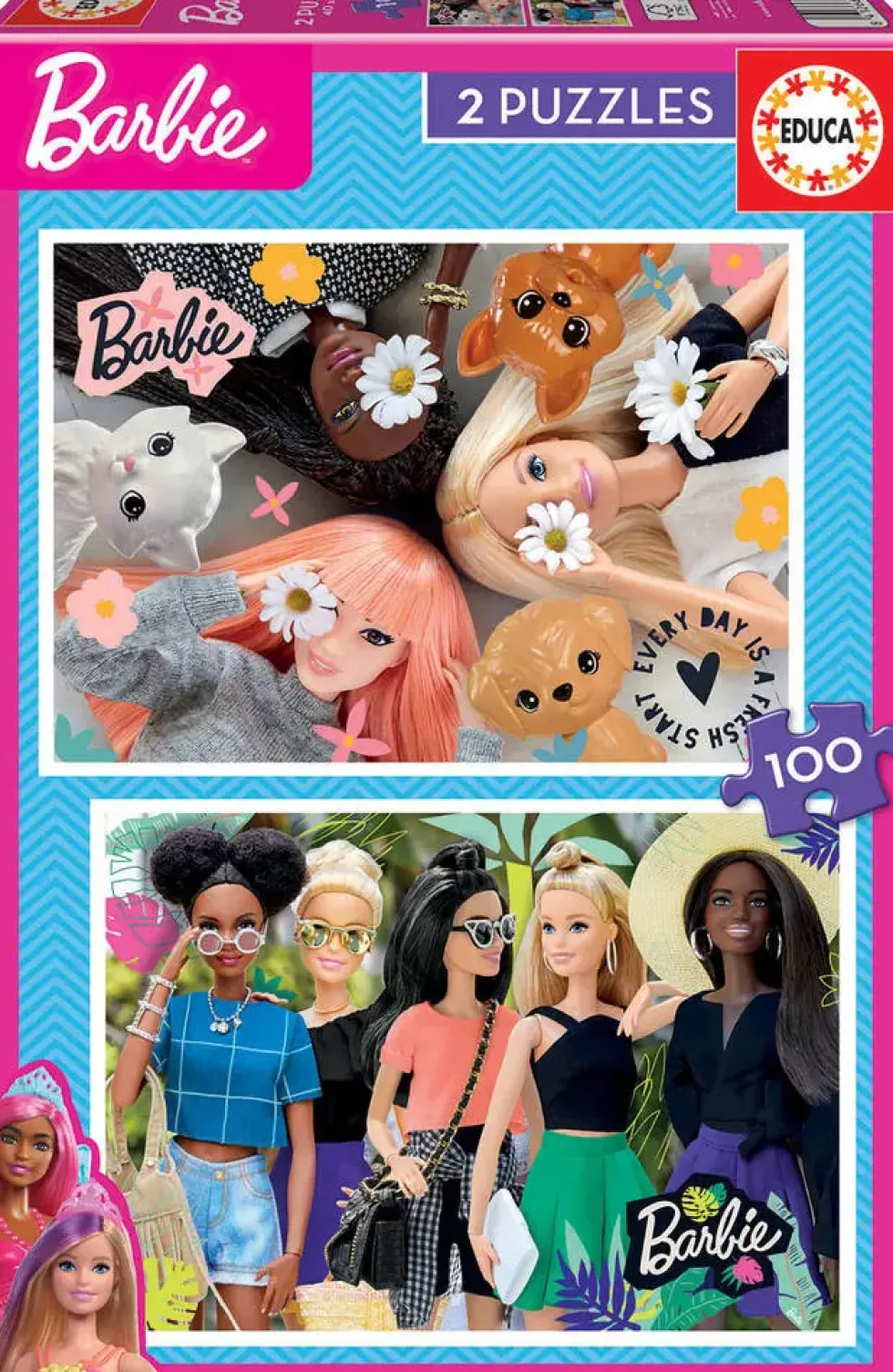BARBIE -2 PUZZLES DE 100 PIECES