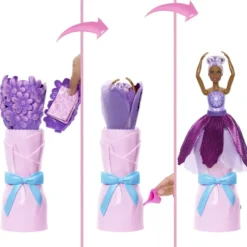 BARBIE REVEAL - POUPEE - PETAL POP MARGUERITE MAUVE