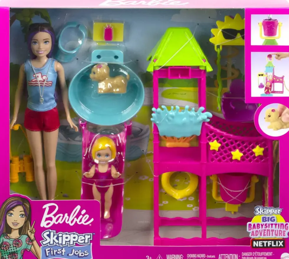 BARBIE - SKIPPER PREMIERS JOBS COFFRET PARC AQUATIQUE