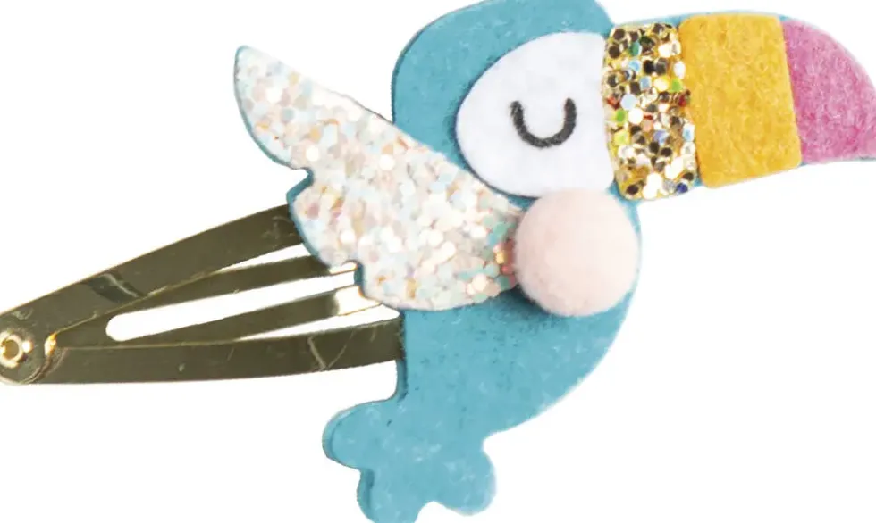 6 BARRETTES ANIMAUX PAILLETES A CREER