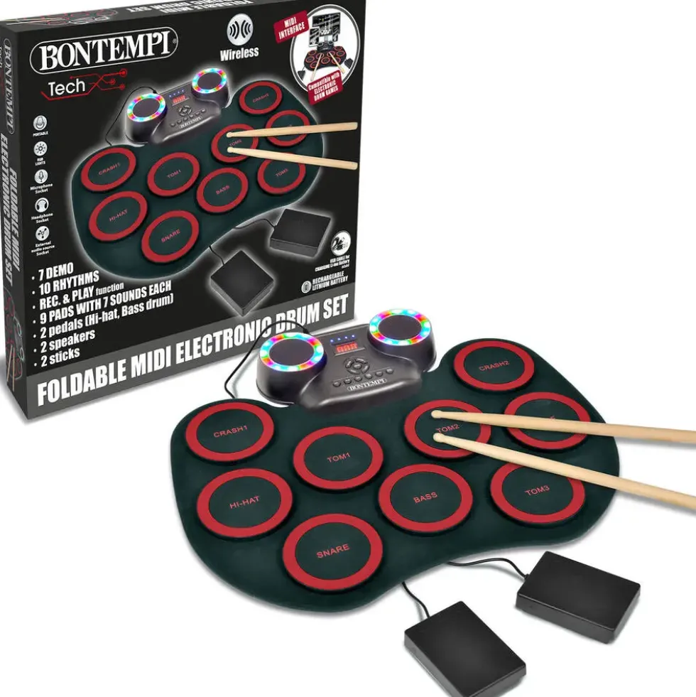 BATTERIE ELECTRONIQUE FLEXIBLE AVEC 9 PADS