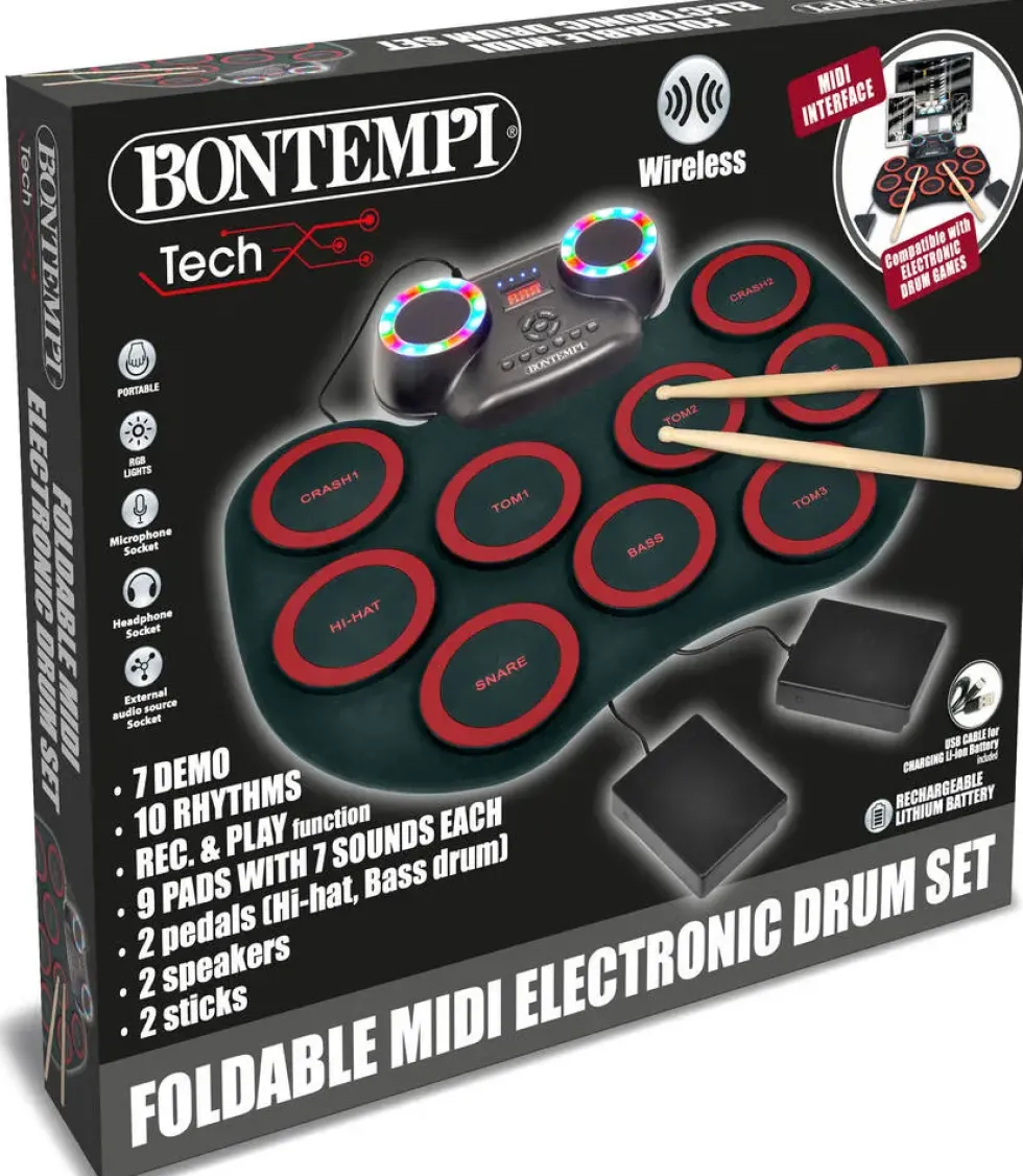 BATTERIE ELECTRONIQUE FLEXIBLE AVEC 9 PADS