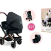 BB36/42 CYBEX PRIAM - LANDAU NOIR 3 EN 1 - COROLLE ACCESSOIRES