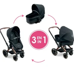 BB36/42 CYBEX PRIAM - LANDAU NOIR 3 EN 1 - COROLLE ACCESSOIRES