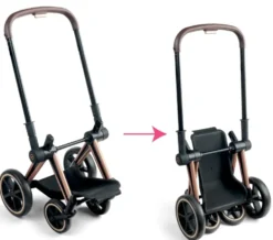 BB36/42 CYBEX PRIAM - LANDAU NOIR 3 EN 1 - COROLLE ACCESSOIRES