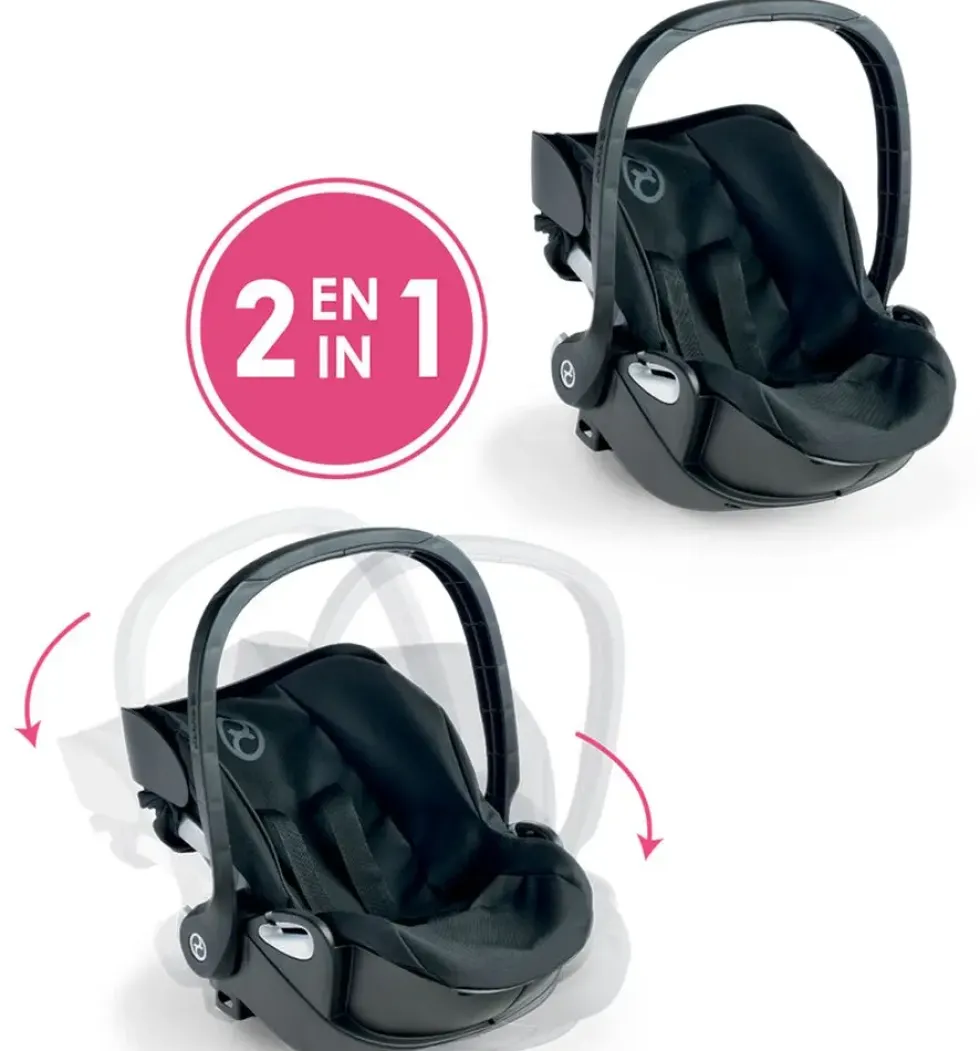 BB36/42 CYBEX PRIAM -PORTE POUPON NOIR 2 EN 1 - COROLLE ACCESSOIRES